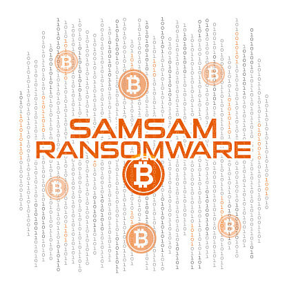 Illustration vector: SamSam ransomware flat design