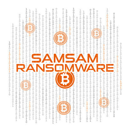 Illustration vector: SamSam ransomware flat design